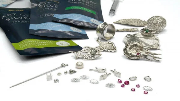 Silver Clay samples and materials packaging