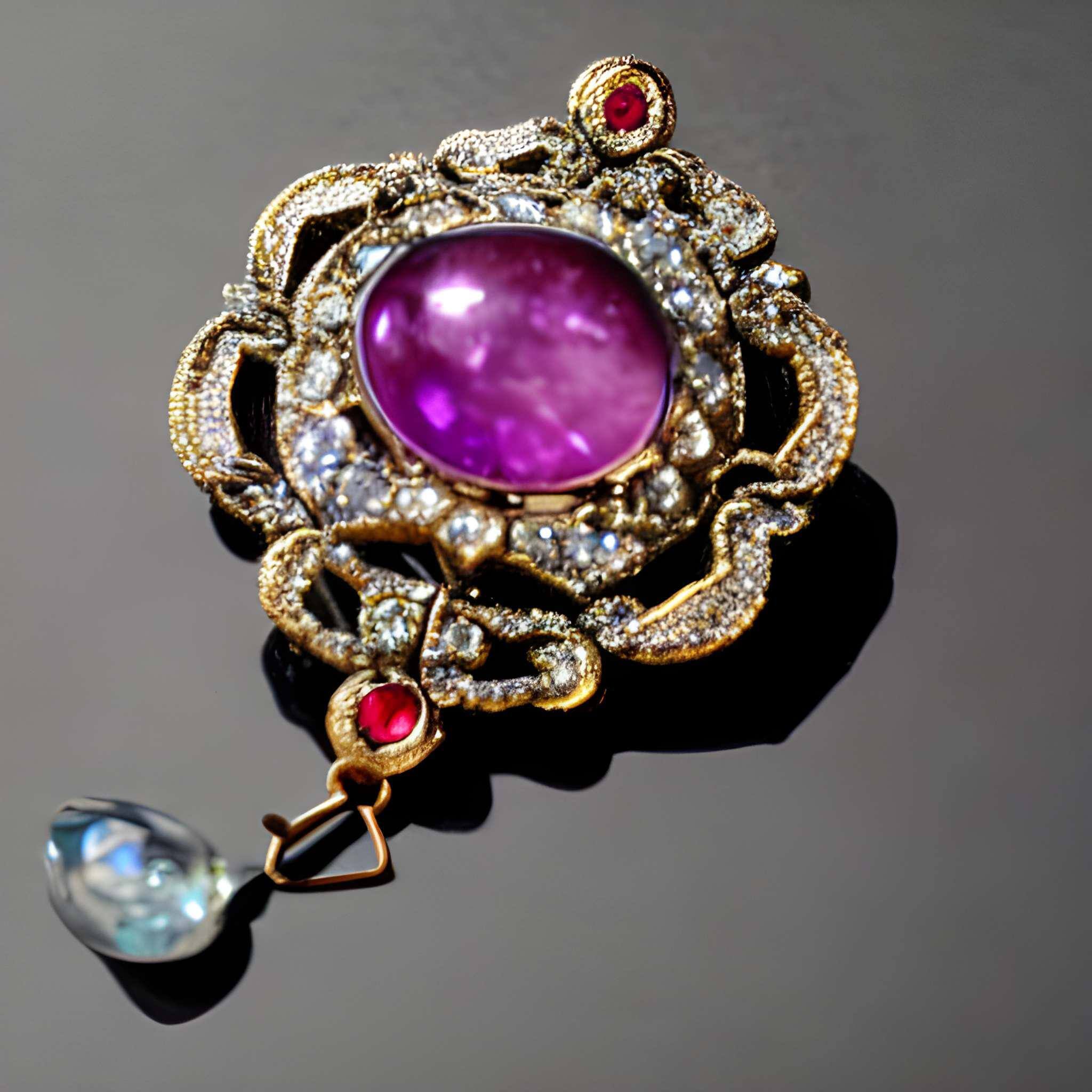 AI generated pink pendant