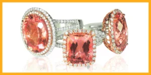 Picture of a pink-orange stunning jellery pieces designed digitally