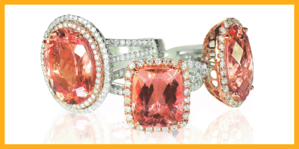 Picture of a pink-orange stunning jellery pieces designed digitally