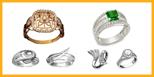 Picture of two rings being rendered in sketches